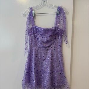 Lucy in the Sky Purple Sequin Mini Dress